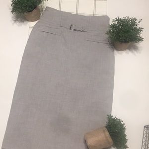 Light Grey Pencil Skirt